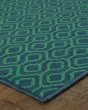 Meridian 1634q Navy/Green Area Rug