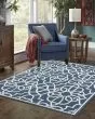 Meridian 2205b Navy/Ivory Area Rug