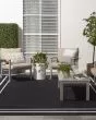 Nourison Essentials NRE02 Black Ivory Rug