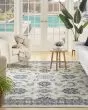 Nourison Essentials NRE05 Ivory Blue Rug