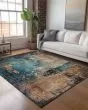 Nouveau NV14 Teal Area Rug