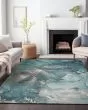 Odyssey OY11 Teal Area Rug