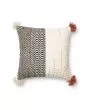 P0227 Black/Ivory 22"x22" Pillow