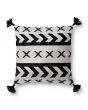 P0502 Black/Ivory 18"x18" Pillow