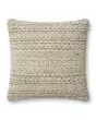 Gloaming PAR0009 Charcoal/Ivory 18''x18'' Pillow