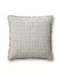 PCJ0012 Ivory/Black 18"x18" Pillow