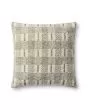 PLL0185 Ivory/Green 18" Pillow