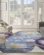 Prismatic PRS32 Blue Gold Area Rug