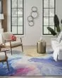 Prismatic PRS37 Blue Multicolor Area Rug