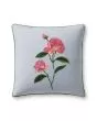 Garden Rose PRP0063 Blue/Multi 18" Pillow