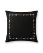 Curio Border PRP0064 Black/Multi 22" Pillow