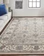 Rylan 8640F Taupe/Ivory/Blue Rug