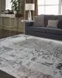 Silk Shadows SHA16 Silver Grey Area Rug