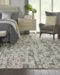 Silk Shadows SHA19 Ivory Grey Area Rug