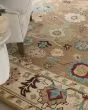 Springfield 8A45F Tan/Ivory/Blue Area Rug