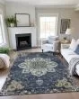 Silk Road SR6 Navy Area Rug