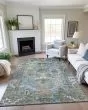 Silk Road SR8 Aqua Area Rug