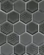 Textured Gloss & Matte Hexagon Grey Mink Tile