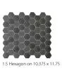 Textured Gloss & Matte Hexagon Grey Mink Tile