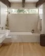 Thaddeus Creme Matte Glazed Porcelain 24"x48" Field Tile