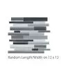 Translucent Fresco Glass Brushed Carbon Tile
