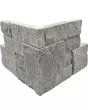 Tumbled Ledgers Grey Natural Stone 8"x18" Marble Ledger Corner Tile