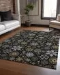 Wonderland WN31 Black Area Rug