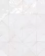 Zagora Neige Blanc Glossy Glazed Ceramic Triangle Mosaic Tile