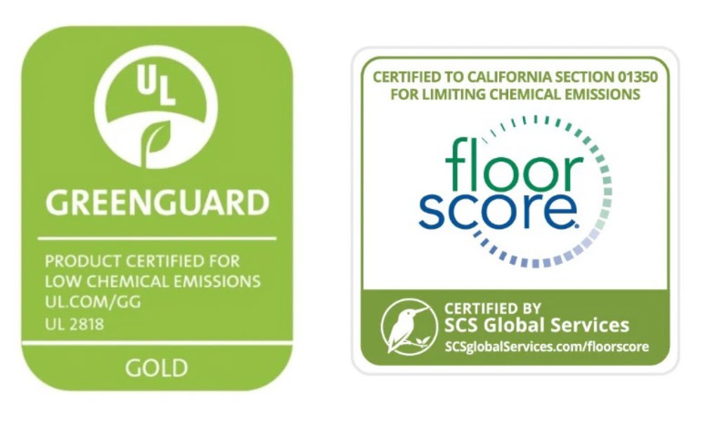 FloorScore and GreenGuard certificatons