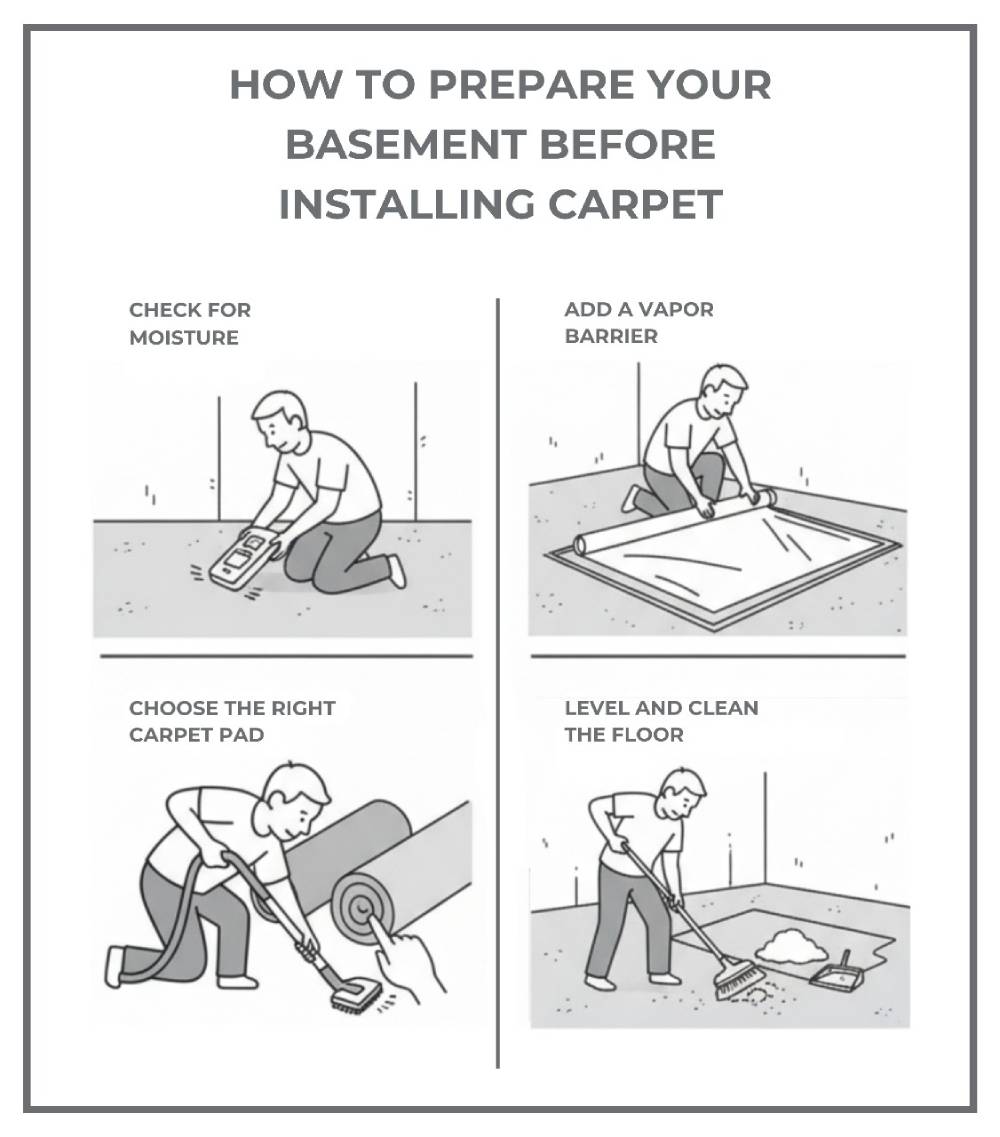Prepare Your Basement Before Installing Carpet