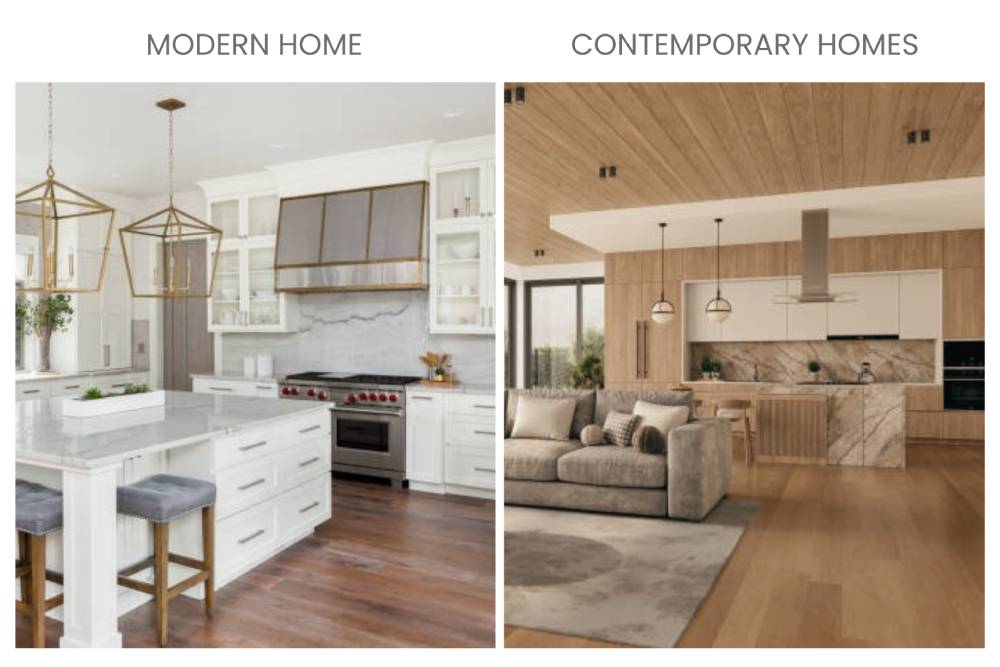 Modern and Contemporary Homes with hardwood floors