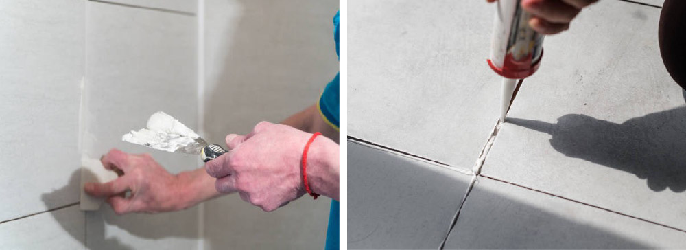 Tile grouting and sealing