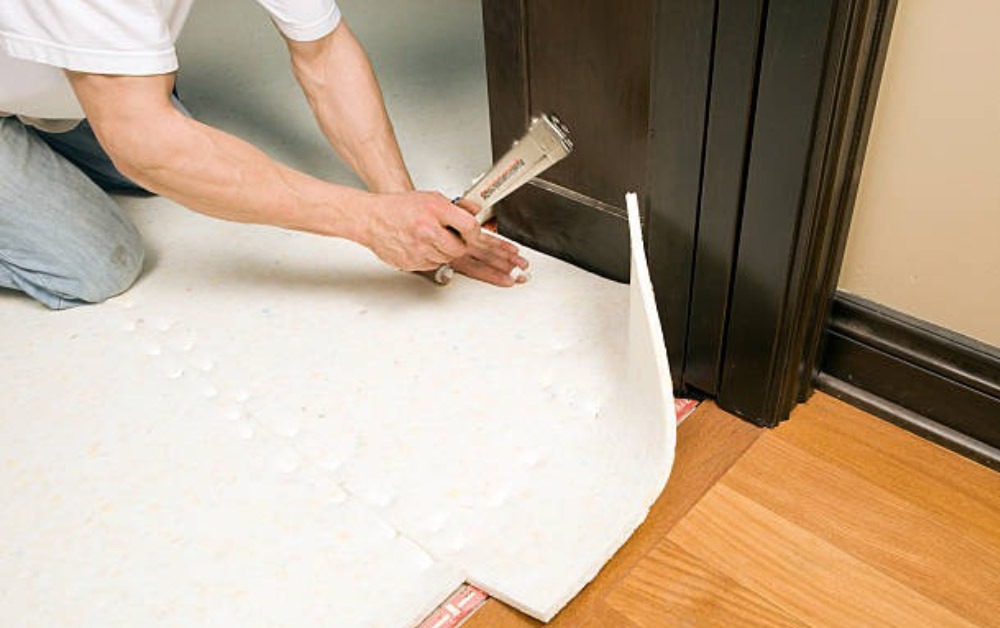 Corner Carpet Install