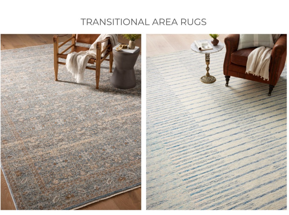 Transitional area rugs